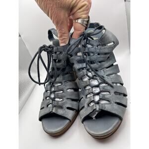 Cole Haan Skye Lace Up Strappy Gladiator Wedge Size 9.5B